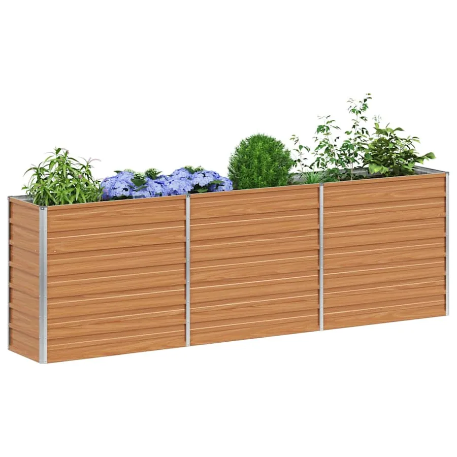 Jardinière surélevée Marron Clair 240 x 40 x 77 cm - 3