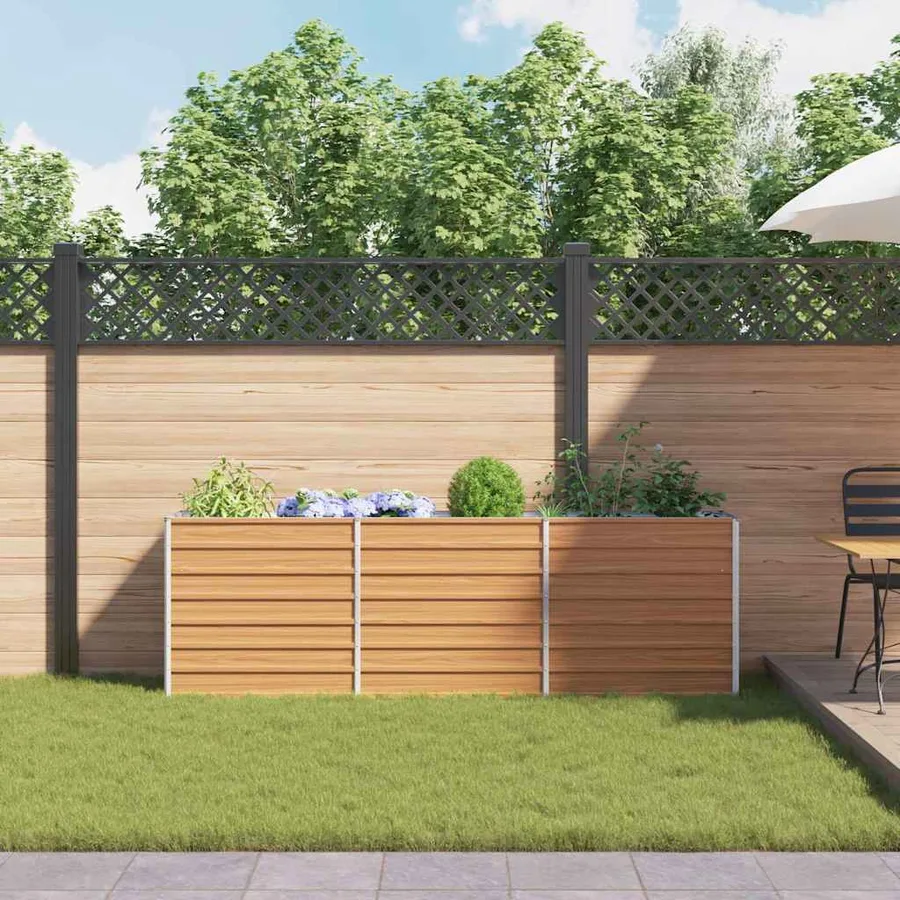 Jardinière surélevée Marron Clair 240 x 40 x 77 cm - 4