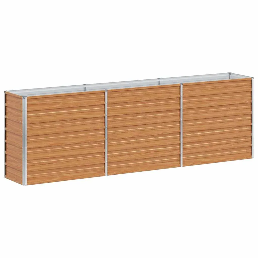 Jardinière surélevée Marron Clair 240 x 40 x 77 cm - 7