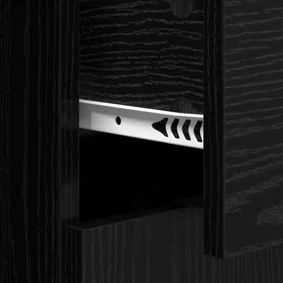 Buffet avec tiroir Chêne noir 60 x 30 x 70 cm Bois d'ingénierie - 8