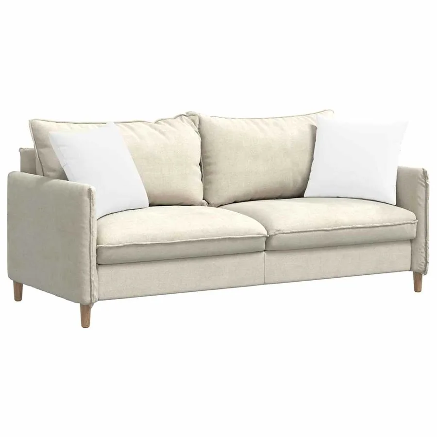 Coussins de canapé 2 pcs Blanc 45 x 45 cm tissu - 3