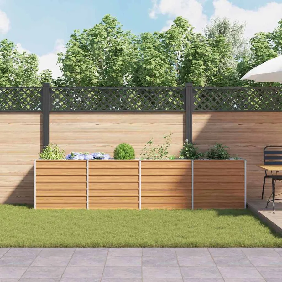 Jardinière surélevée Marron Clair 320 x 40 x 77 cm - 4