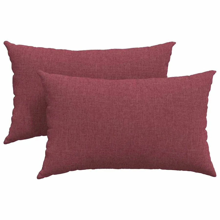 Coussins de canapé 2 pcs Bordeaux 50 x 30 cm tissu - 2