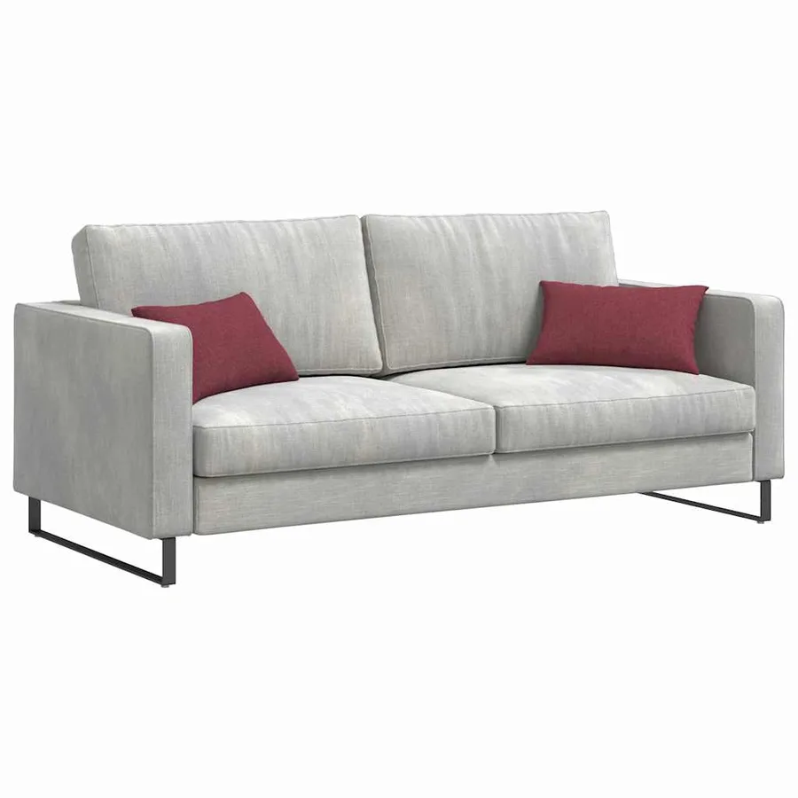 Coussins de canapé 2 pcs Bordeaux 50 x 30 cm tissu - 3