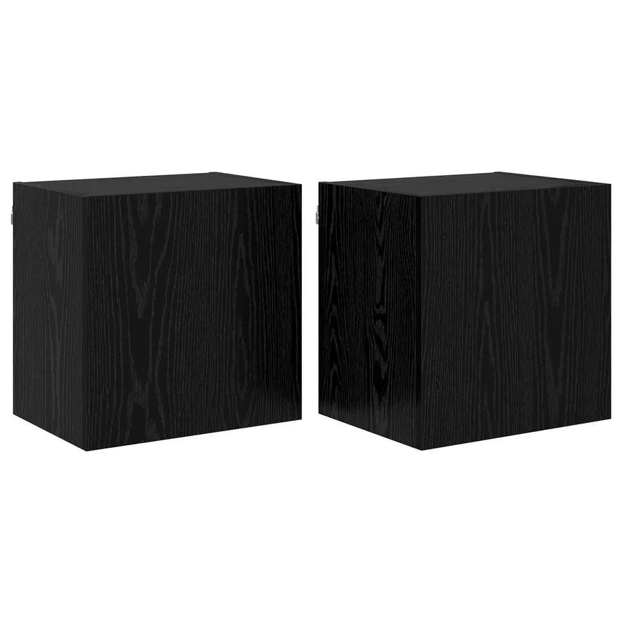 Meubles TV muraux Montage mural 2 pcs Chêne noir 40,5x30x40cm - 2