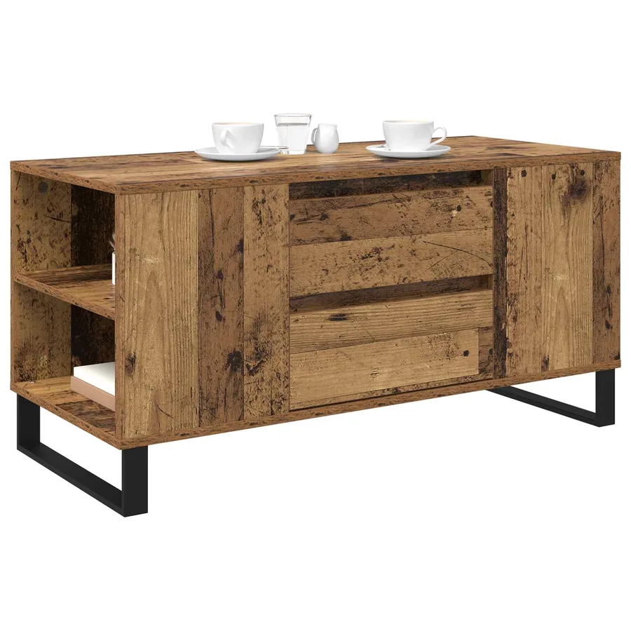 Table basse Bois Ancien 102 x 44,5 x 50 cm Bois d'ingénierie - 3
