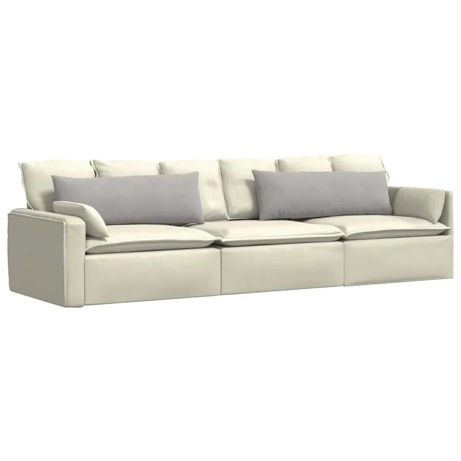 Coussins de canapé 2 pcs Gris clair 120 x 40 cm tissu - 3
