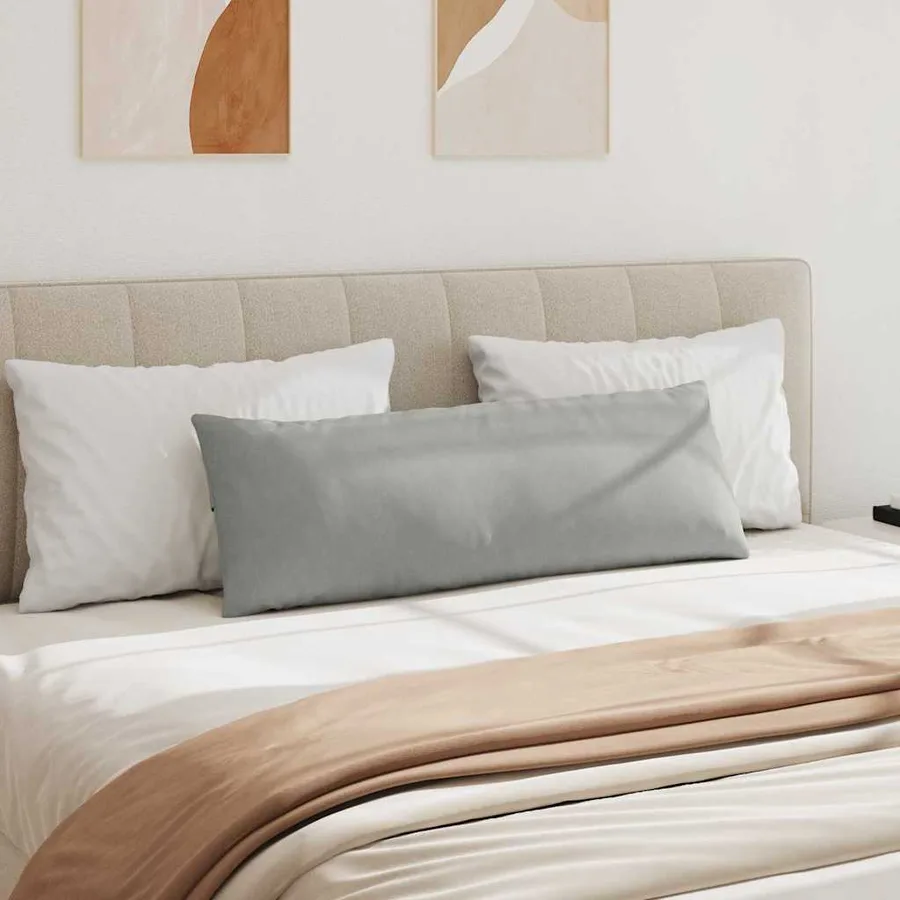 Coussins de canapé 2 pcs Gris clair 120 x 40 cm tissu - 4