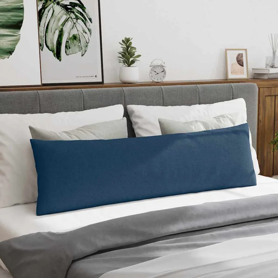 Coussins de canapé 2 pcs Bleu 145 x 40 cm tissu - 4