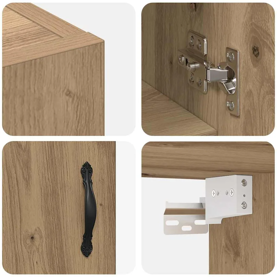 Armoire Murale 60 x 31 x 70 cm Bois d'ingénierie - 9