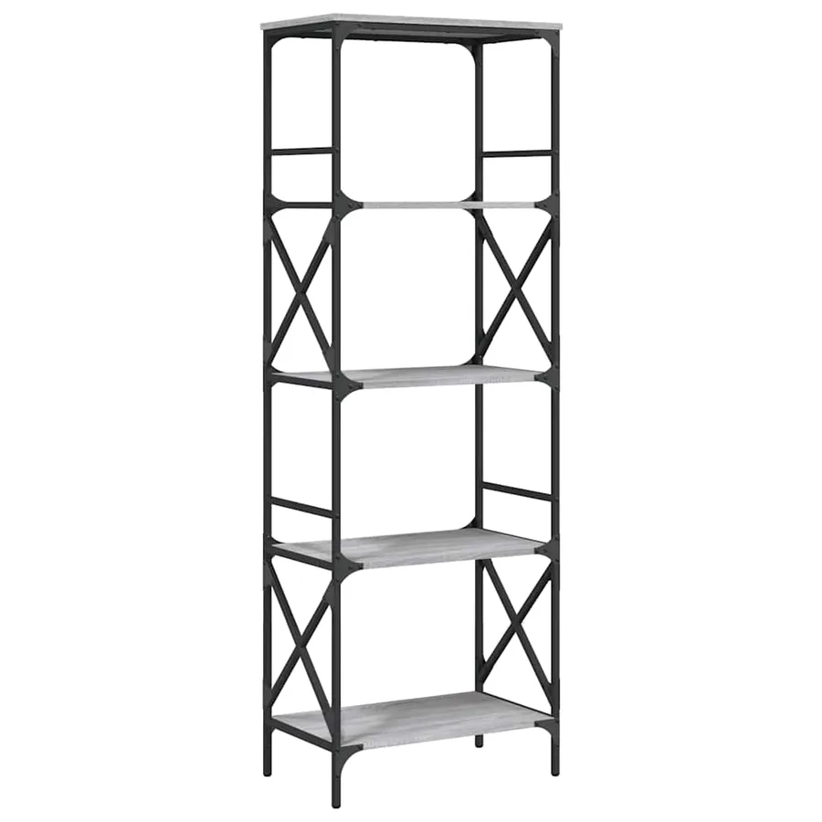 Bibliothèque à 5 niveaux sonoma gris 59x35x171 cm - 2
