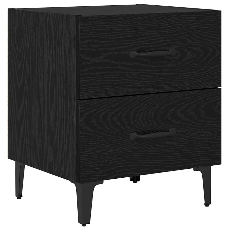 Armoire de lit Chêne noir 40 x 35 x 47,5 cm Bois d'ingénierie - 2