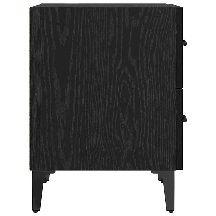 Armoire de lit Chêne noir 40 x 35 x 47,5 cm Bois d'ingénierie - 7
