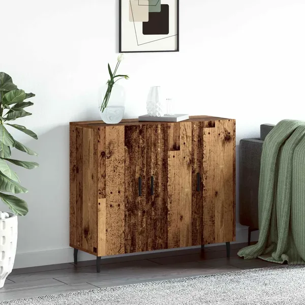 Buffet Bois ancien 90 x 34 x 80 cm Bois d'ingénierie