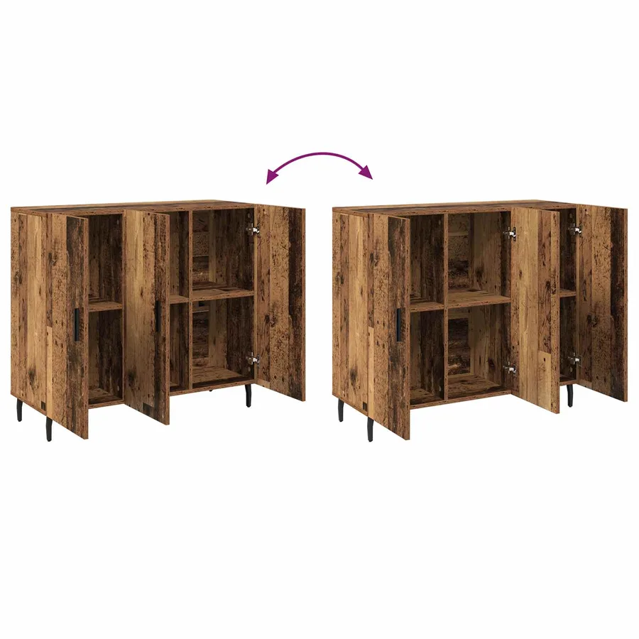 Buffet Bois ancien 90 x 34 x 80 cm Bois d'ingénierie - 10