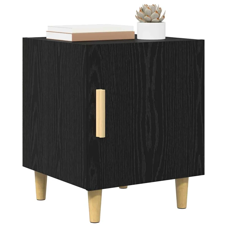 Cabinet de chevet Chêne noir 40 x 40 x 50 cm Bois d'ingénierie - 3