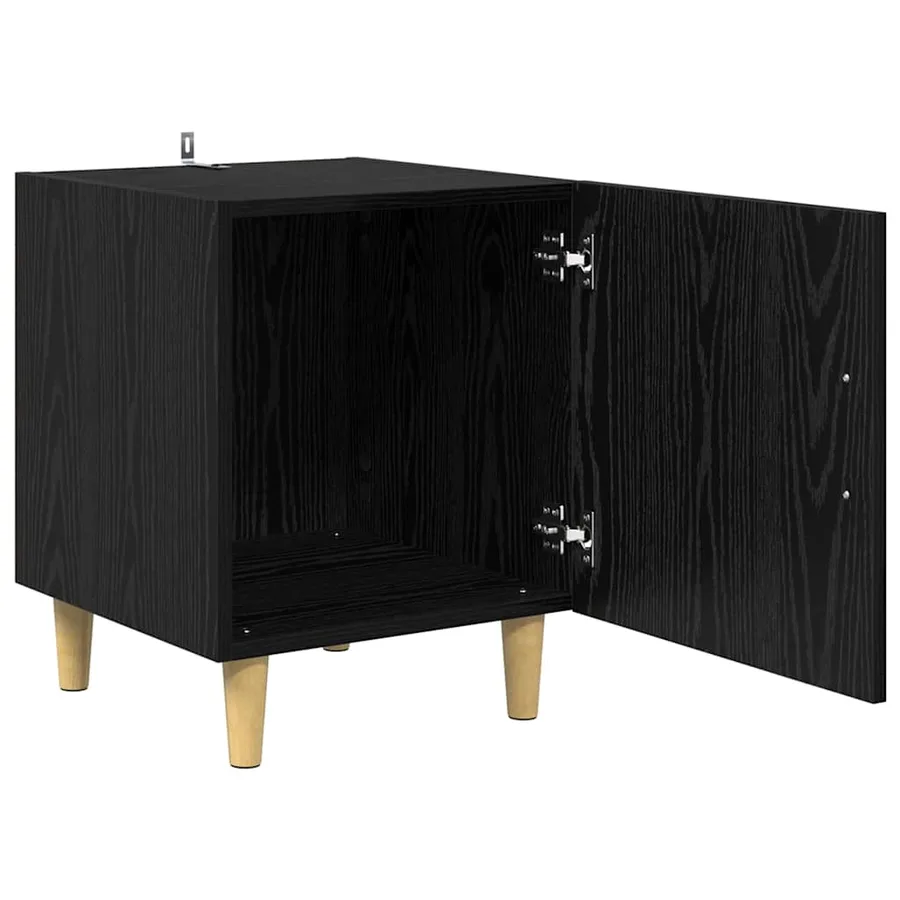 Cabinet de chevet Chêne noir 40 x 40 x 50 cm Bois d'ingénierie - 5