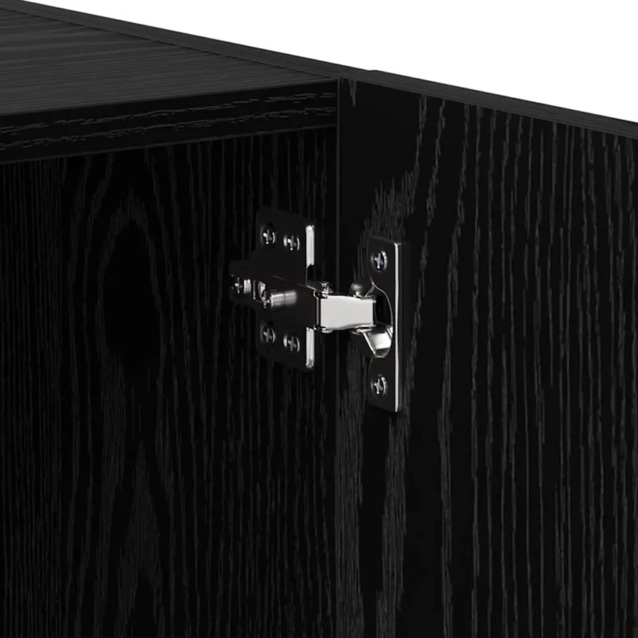 Cabinet de chevet Chêne noir 40 x 40 x 50 cm Bois d'ingénierie - 9