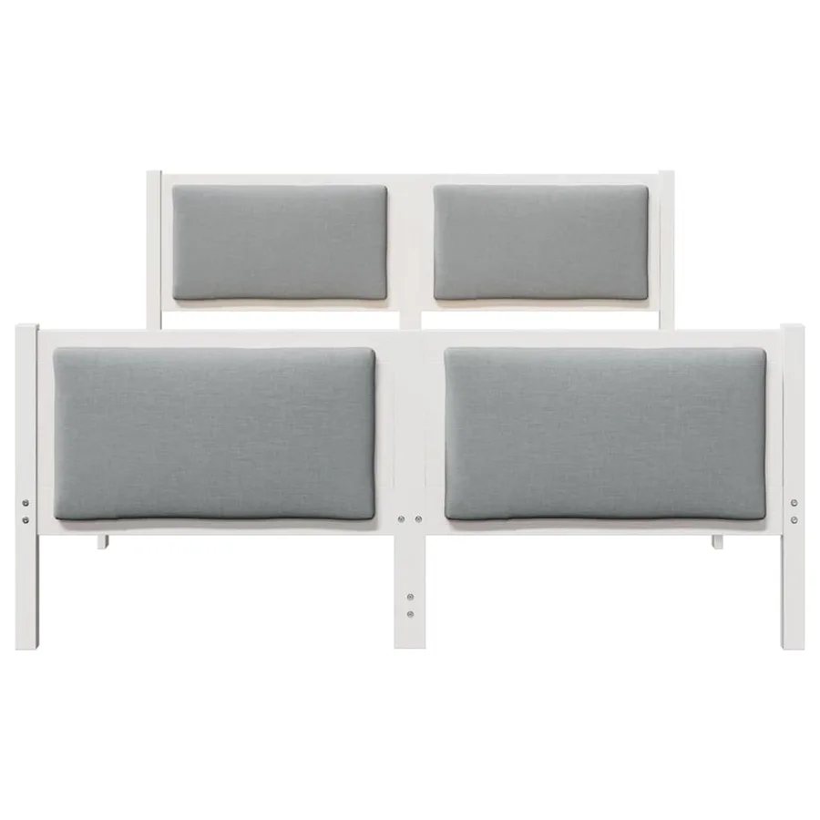Cadre de lit avec tête de lit Gris clair 140 x 200 cm tissu - 5