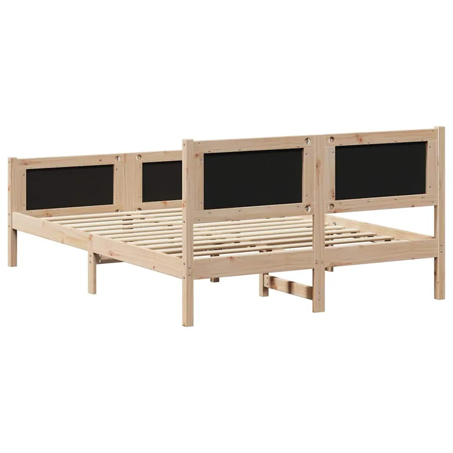 Cadre de lit avec tête de lit Noir 140 x 200 cm tissu - 7