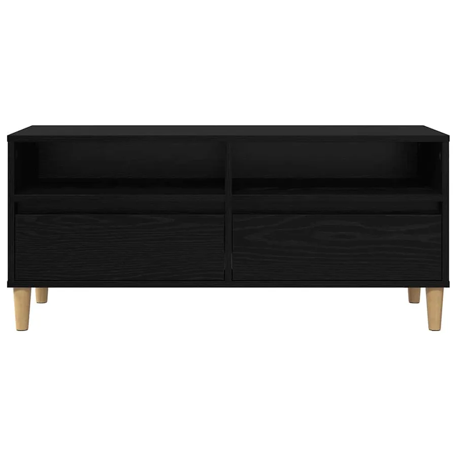 Meuble TV Chêne noir 100 x 34,5 x 44,5 cm Bois d'ingénierie - 6