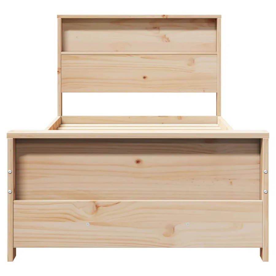 Cadre de lit Marron 75 x 190 cm Bois d'ingénierie - 5