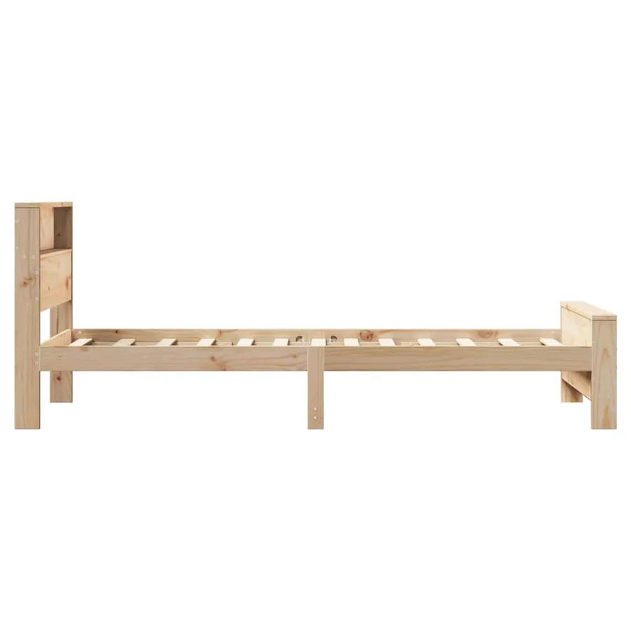 Cadre de lit Marron 75 x 190 cm Bois d'ingénierie - 6