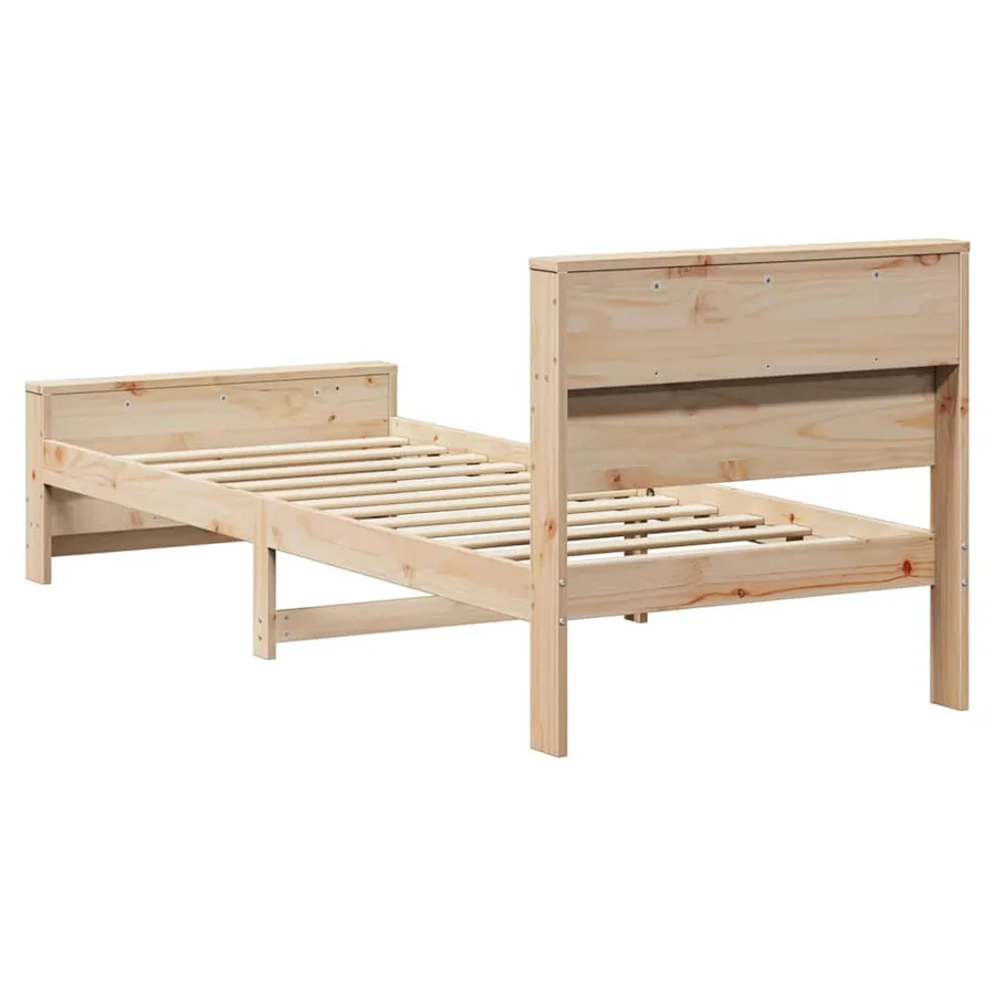 Cadre de lit Marron 75 x 190 cm Bois d'ingénierie - 7