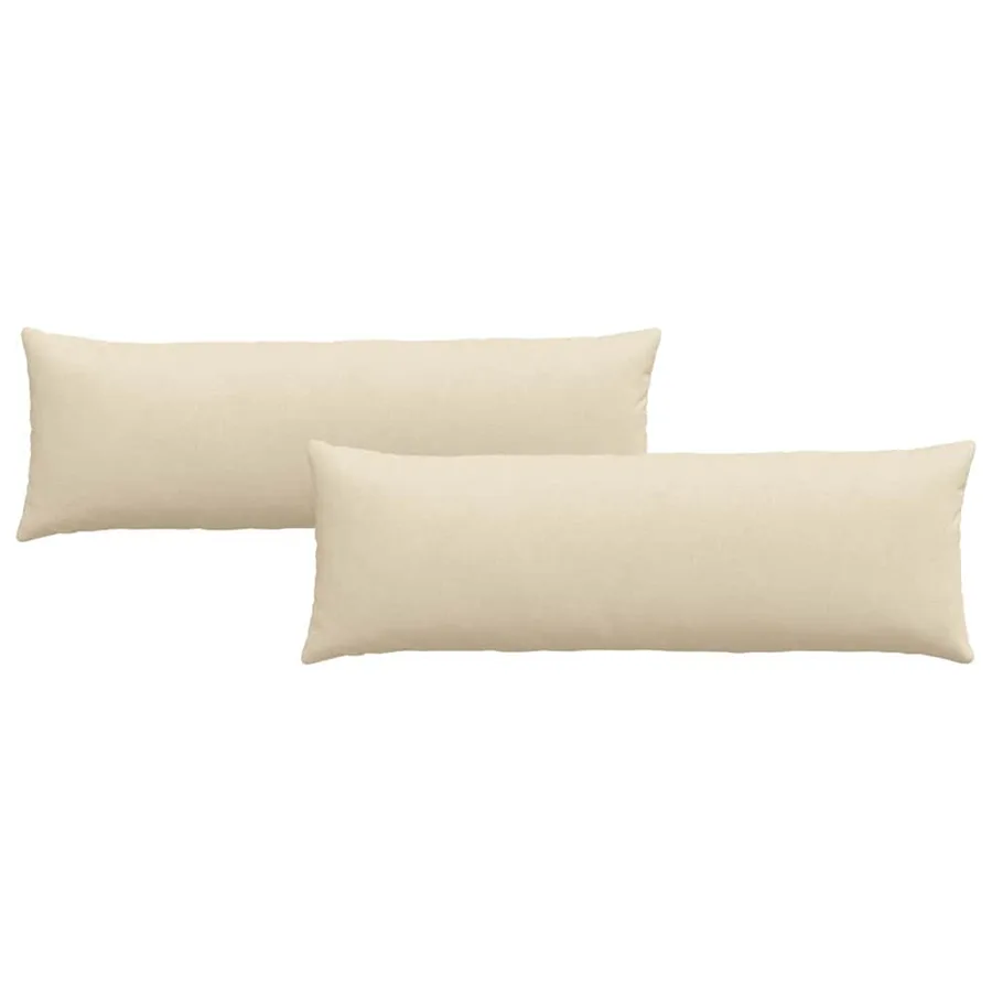 Coussins de canapé 2 pcs Crème 120 x 40 cm tissu - 2