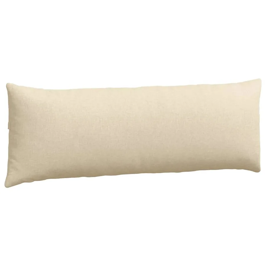 Coussins de canapé 2 pcs Crème 120 x 40 cm tissu - 5
