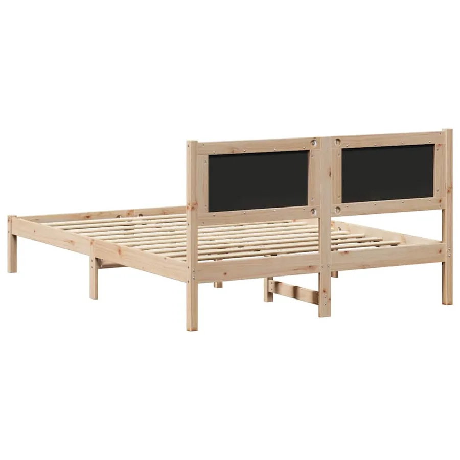 Cadre de lit Gris clair 150 x 200 cm Pin massif - 7