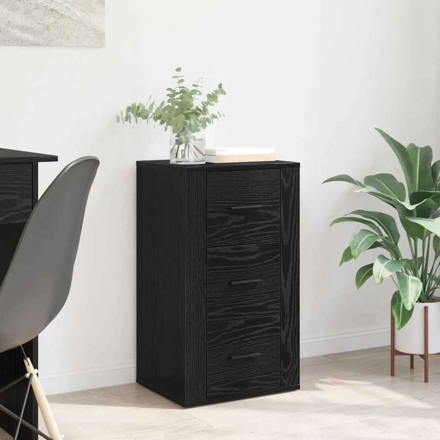 Buffet avec tiroir Chêne noir 40 x 33 x 70 cm Bois d'ingénierie