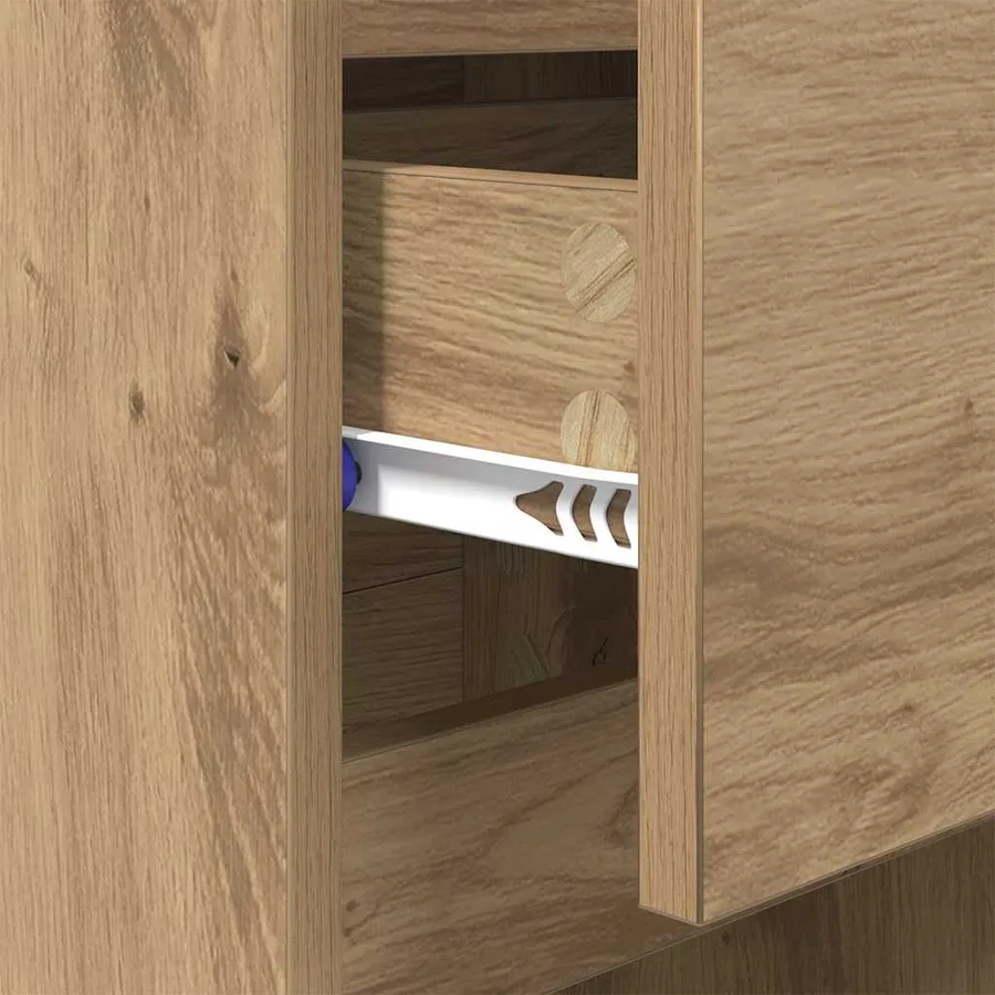 Cabinet de chevet 2 pc Chêne artisanal 40 x 35 x 70 cm - 10