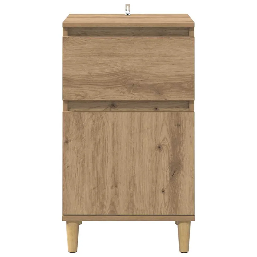 Cabinet de chevet 2 pc Chêne artisanal 40 x 35 x 70 cm - 7