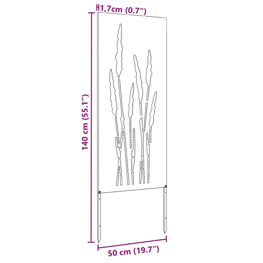 Écran de confidentialité de jardin Anthracite 50 x 140 cm - 11