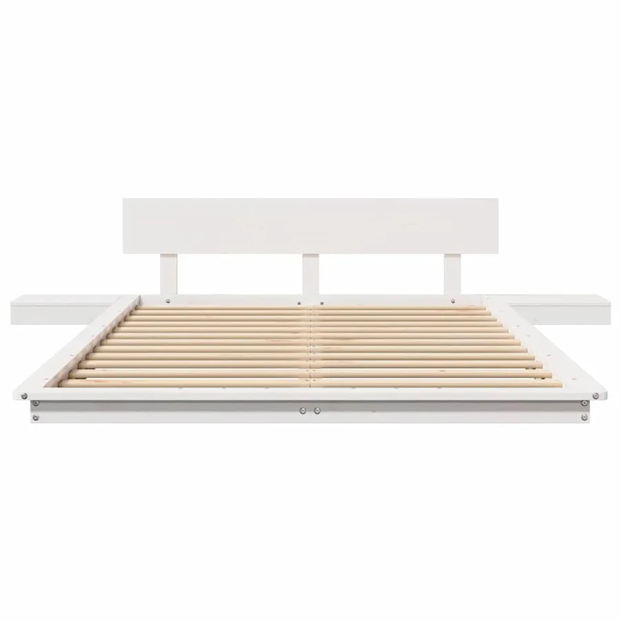 Cadre de lit Marron 140 x 190 cm bois - 5