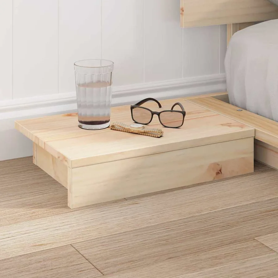 Cadre de lit Marron 135 x 190 cm bois - 3