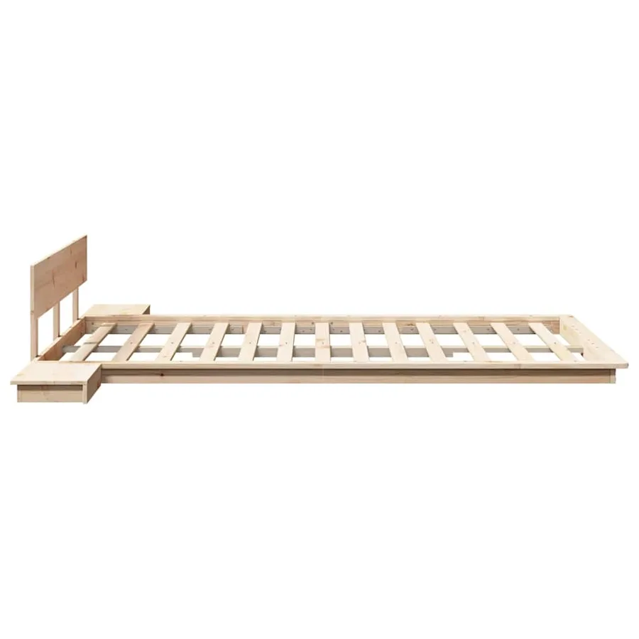 Cadre de lit Marron 135 x 190 cm bois - 6