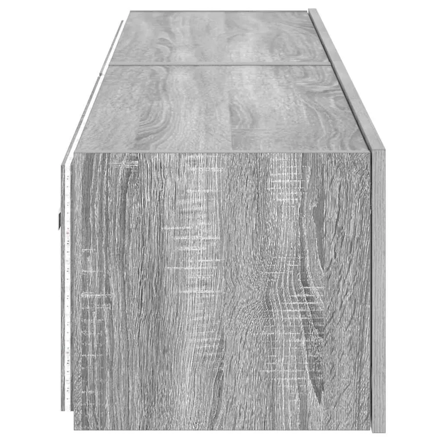 Meubles TV muraux et lumières LED 2pcs sonoma gris 80x35x31 cm - 10