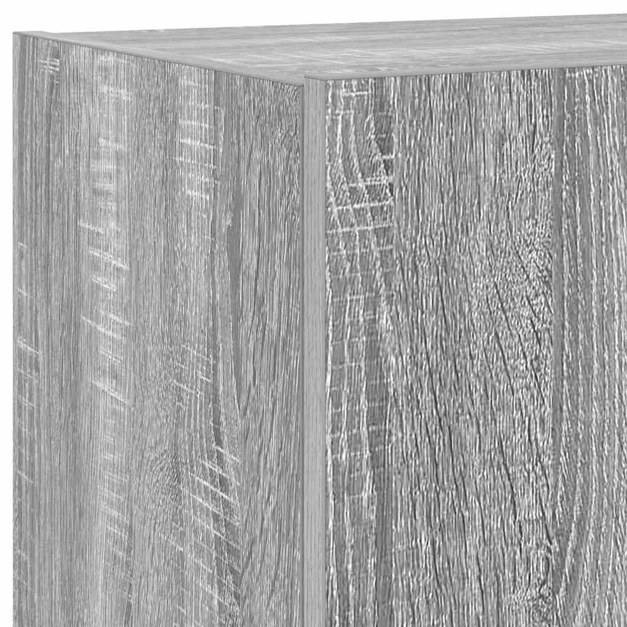 Meubles TV muraux et lumières LED 2pcs sonoma gris 80x35x31 cm - 13