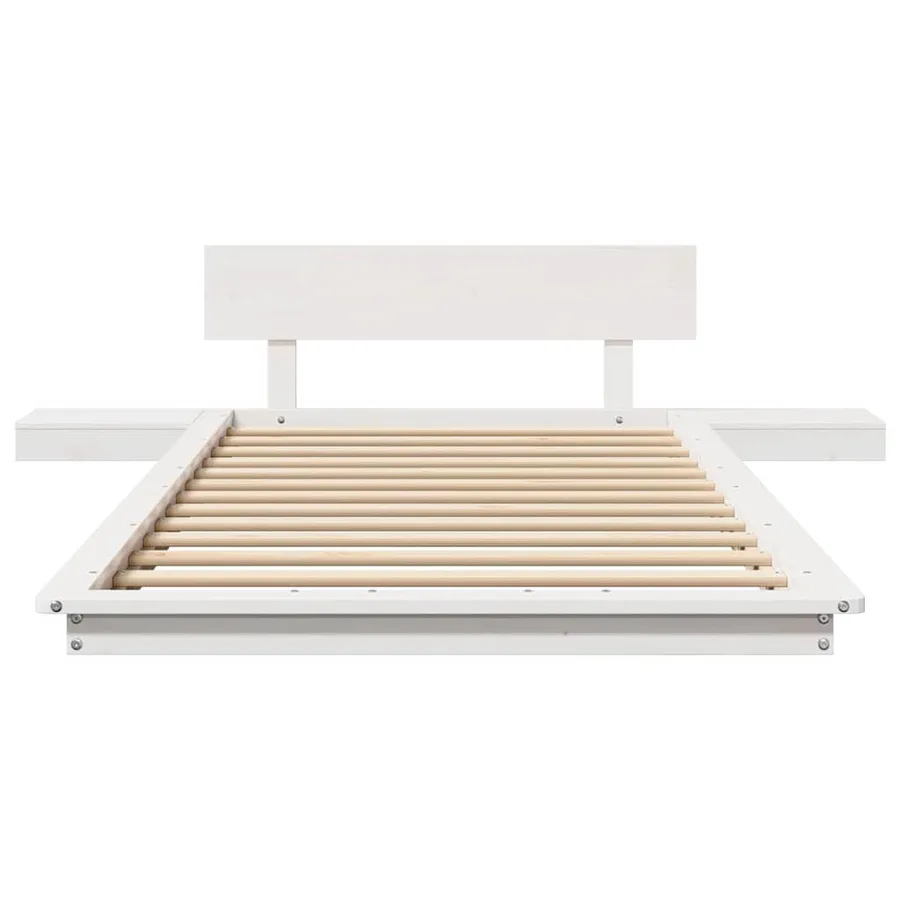Cadre de lit Marron 75 x 190 cm bois - 5