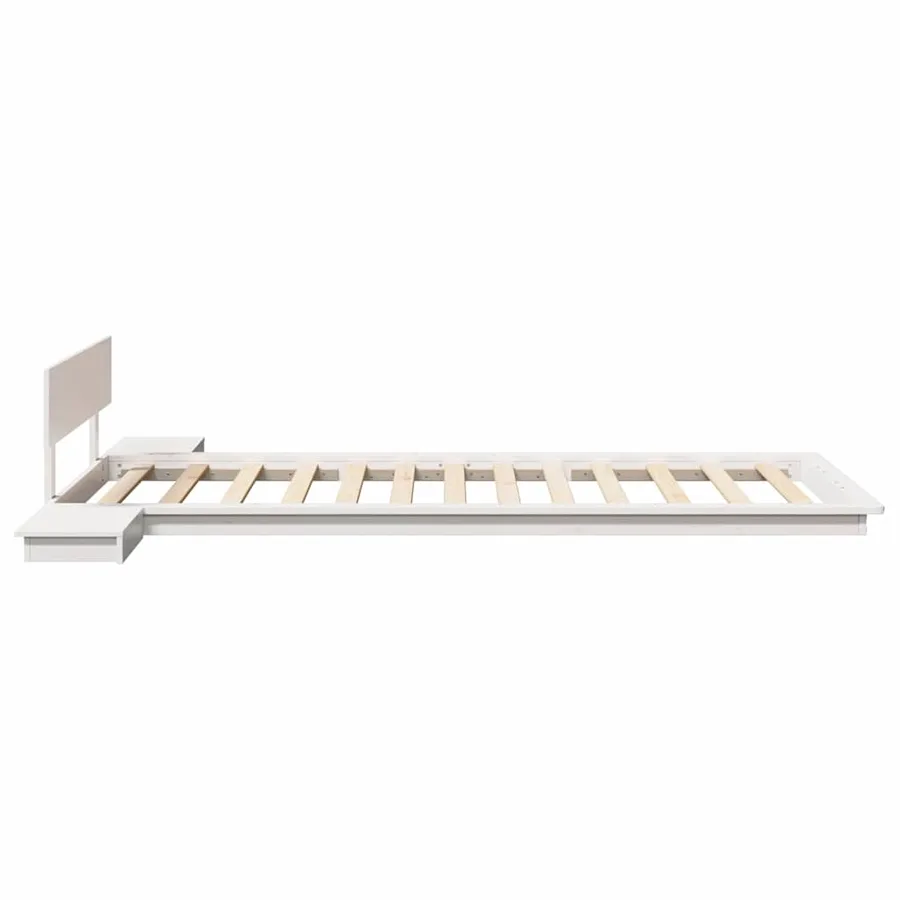 Cadre de lit Marron 75 x 190 cm bois - 6