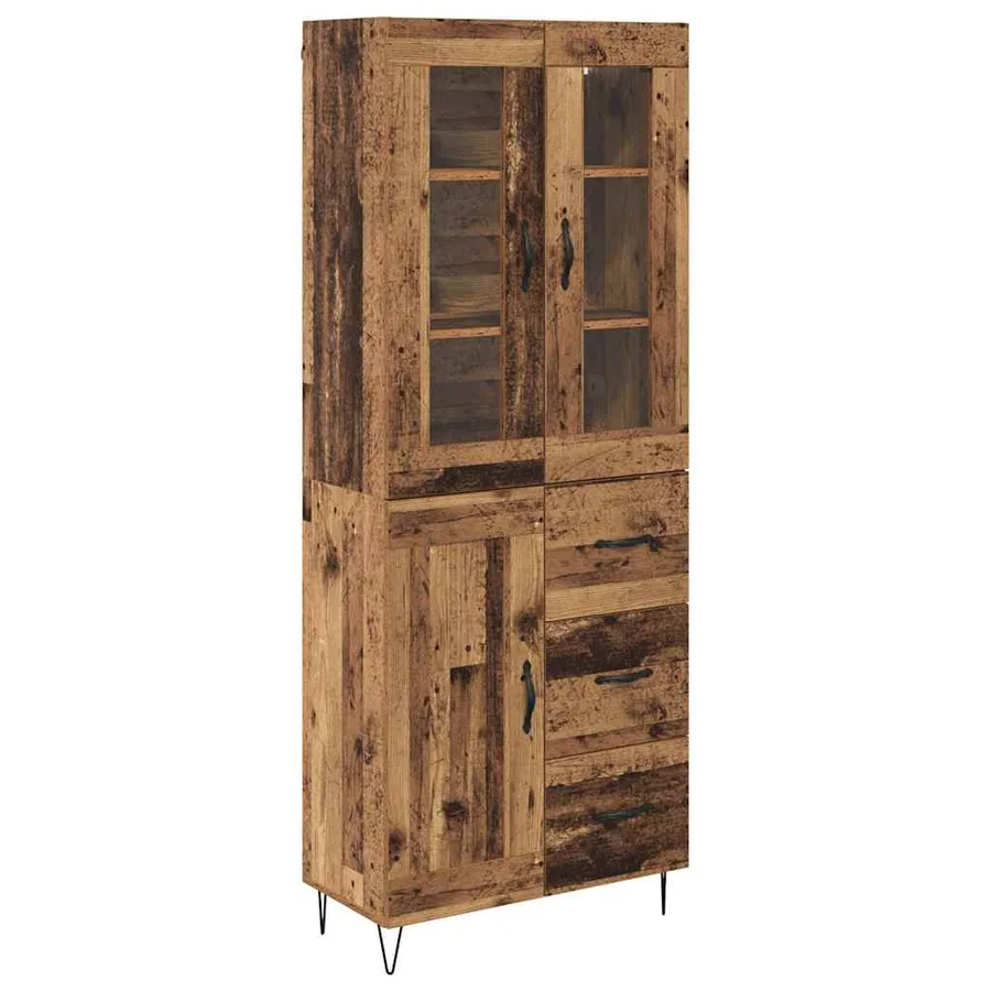 Haut Armoire Bois Ancien 69,5 x 34 x 90 cm Bois d'ingénierie - 2