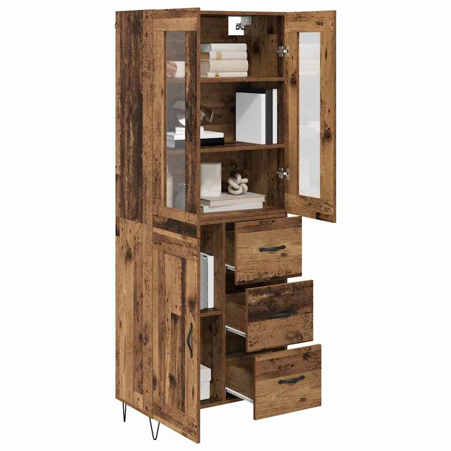 Haut Armoire Bois Ancien 69,5 x 34 x 90 cm Bois d'ingénierie - 3