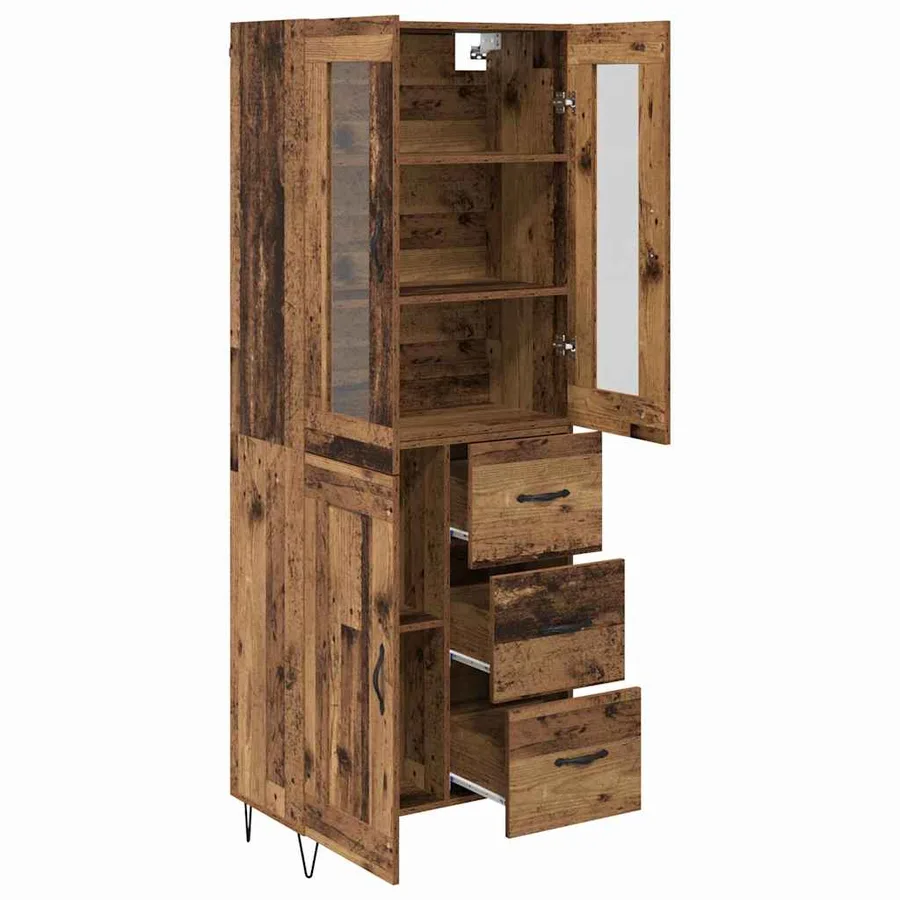 Haut Armoire Bois Ancien 69,5 x 34 x 90 cm Bois d'ingénierie - 5