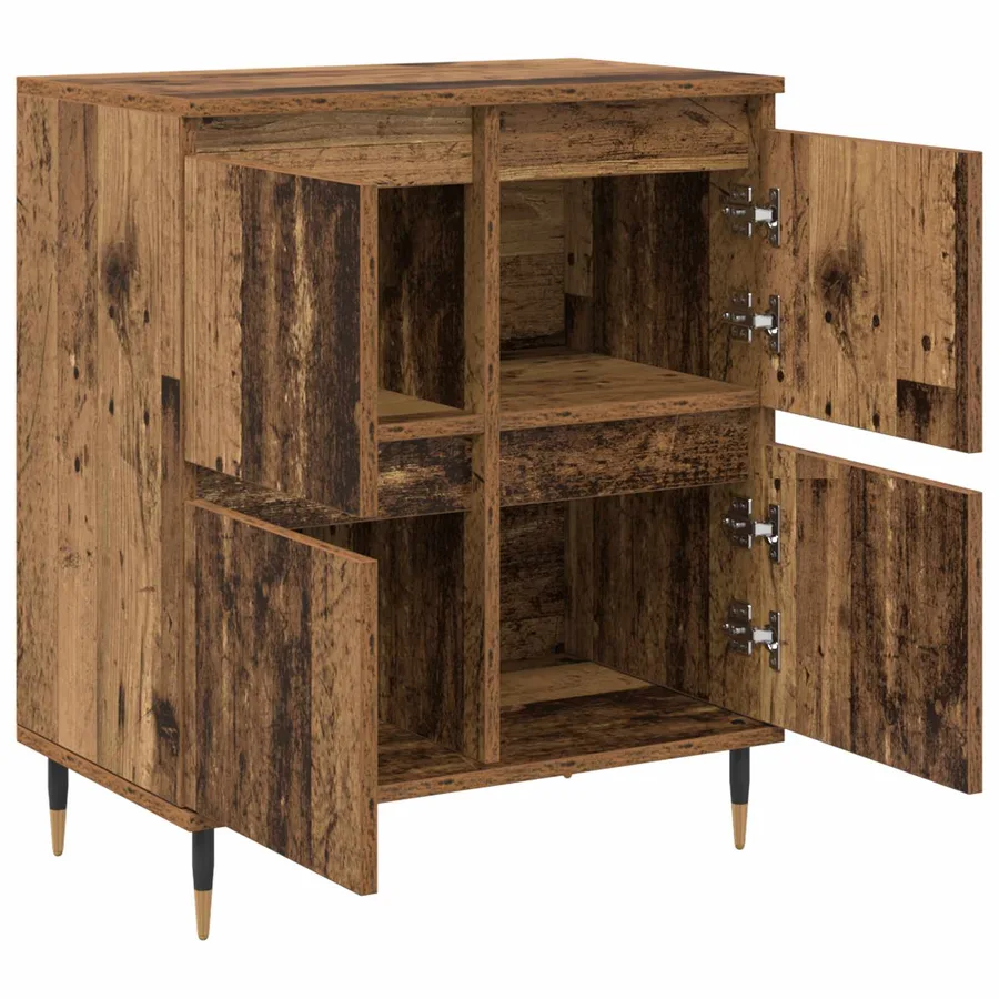 Armoire de rangement 3 pcs Bois ancien 60 x 35 x 70 cm - 6