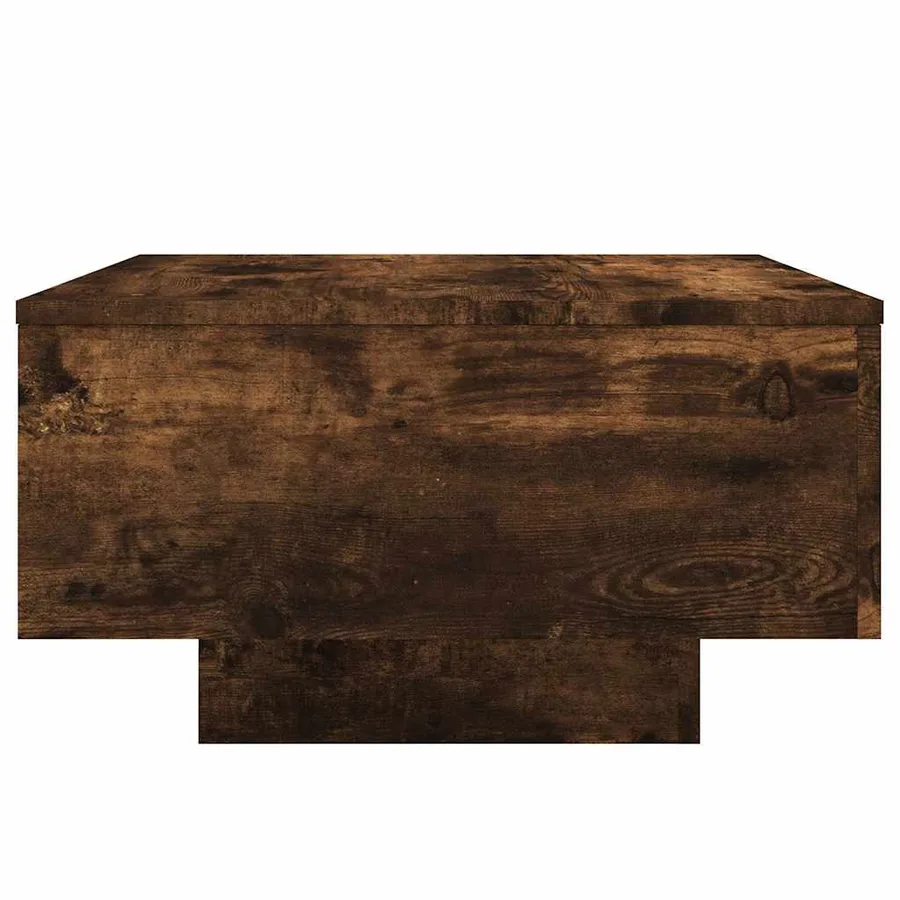 Table basse chêne fumé 55x55x31 cm bois d'ingénierie - 5