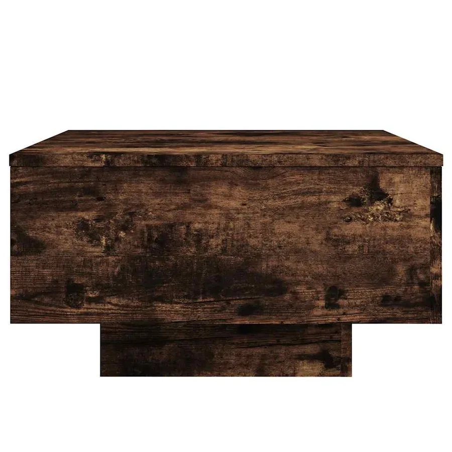 Table basse chêne fumé 55x55x31 cm bois d'ingénierie - 6