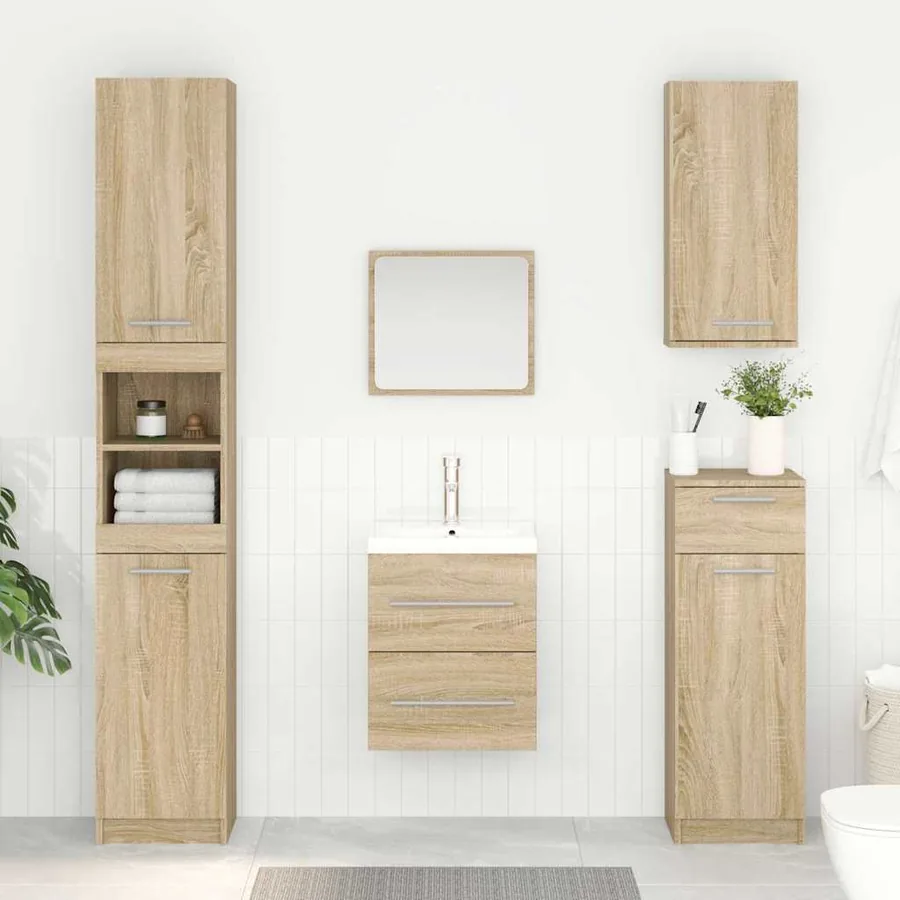 Armoire d'évier avec tiroir Chêne Sonoma 38,5 x 41 x 48 cm