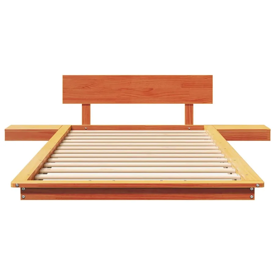 Cadre de lit Marron 90 x 200 cm bois - 5